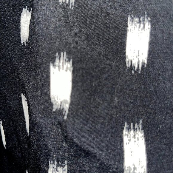 MADEWELL Black & White Tribal Print Ikat Brush Overlay Romper Open Back - EUC XS - Picture 8 of 13